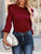 Ribbed Ruffled Round Neck Long Sleeve Knit-Top